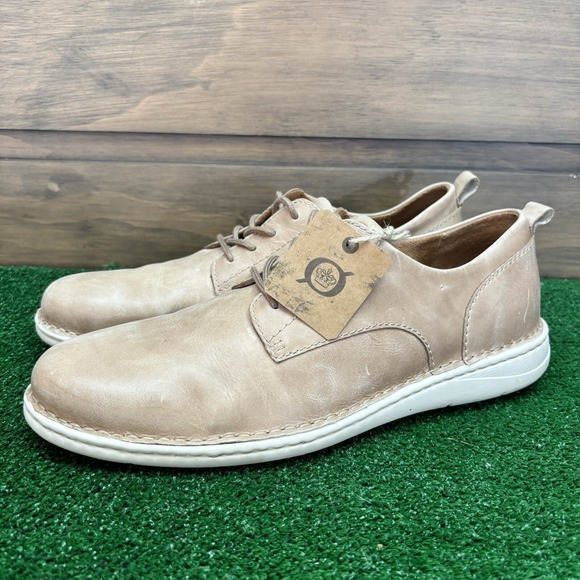 BØRN TODD Taupe Nubuck Plain Toe Men's Comfort Derby Shoes 10M‎ EUC - Picture 1 of 16